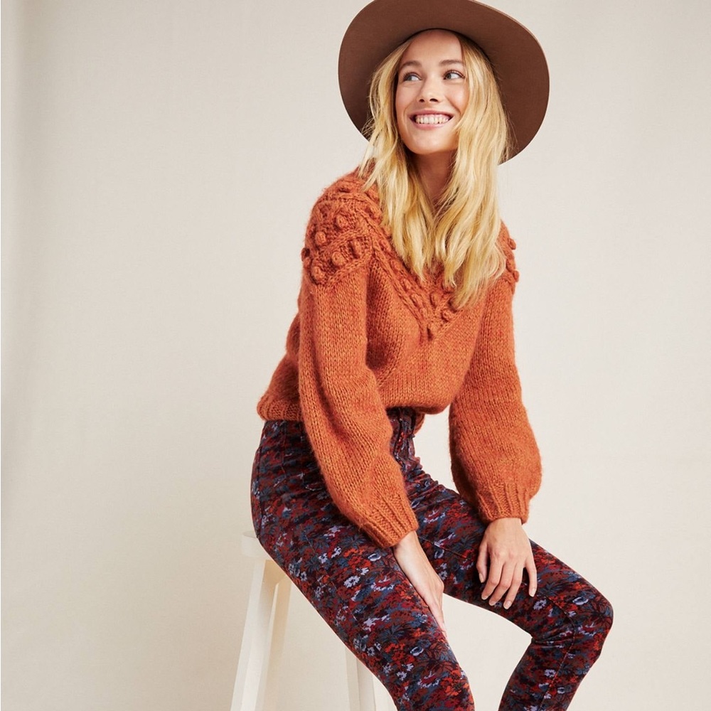 Anthropologie Pilcro and the letterpress High-Rise Autumn Skinny Floral
